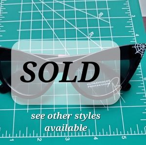 Morticia - Cateye Spiderweb Sunglasses Handmade Ready to Ship